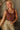 Daniella Brown Pointelle Floral Tank Top - close front view