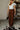 Florence Brown Lace Trim Pants - frontal side view