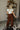 Florence Brown Lace Trim Pants - full body back