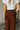 Florence Brown Lace Trim Pants -back view