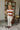 Eleanor Rust & Cream Stripped Knit Top - full body front view