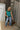 Finley Blue & Green Striped Knit Top - Front view 
