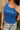 Kentucky Blue Embroidered Ribbed Tank - close up front 
