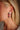 Brooke Gold & Pink Stone Oval Earrings - close up