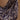 Lara Blue & Brown Paisley Satin Scarf - close up