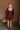 Remi Brown & Floral Long Sleeve Romper -  full body back view 