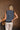 Addison Green & Blue Striped Knit Top - close up back view 