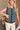 Addison Green & Blue Striped Knit Top - close up front view 