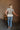 Ann Sage Knit & Cream Ruffle Top - full body back view 