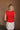 Faye Red Sleeveless Ribbed Top - Back view 