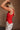 Faye Red Sleeveless Ribbed Top - Side view 