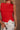 Faye Red Sleeveless Ribbed Top - Close up front view 