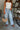 Risen: Loren Side Contrast Drawstring Jeans - lower body front view