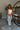 Risen: Loren Side Contrast Drawstring Jeans - full body front