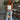 Risen: Loren Side Contrast Drawstring Jeans - full body front view