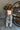 Risen: Loren Side Contrast Drawstring Jeans - full body front view
