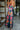 Lena Teal Multi Floral Satin Midi Dress- full side close up view