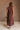 Lena Brown & Natural Polka Dot Lace Midi Dress- full back view