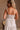 Gracie Taupe & White Stripe Midi Dress- close up back view