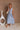 Amie Blue Scalloped Midi Dress - full body front view