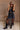 Sophia Washed Black & Lace Midi Dress- full body view