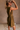Lena Olive Green Cinched Mini Dress- close up side view