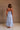 Gracie Blue & White Striped Midi Dress - full body back view