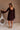 Brenna Brown Scarf Draped Mini Dress- full back view