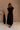 Olivia Black Cinched Midi Dress- full back view