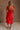 Bridget Red Tiered Midi Dress - full body back view