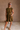 Lena Olive Green Cinched Mini Dress- full front view