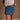 Jane Medium Denim Mini Skort- front view