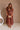 Kassandra Brown Puff Sleeve Midi Dress - full body front view