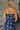 Kacey Navy Polka Dot Satin Midi Dress - upper back view