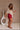 Lila Maroon Lace Trim Shorts - full body side view