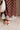 Lena Brown & Natural Polka Dot Lace Midi Dress- close up hem view