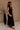 Olivia Black Cinched Midi Dress- full side view