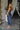 Kacey Navy Polka Dot Satin Midi Dress - full body side view