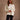 Maeve Cream & Black Polka Dot Sweatshirt- top view