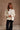 Maeve Cream & Black Polka Dot Sweatshirt- top view
