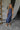Kacey Navy Polka Dot Satin Midi Dress - full body view