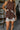 Sloane Brown & Natural Polka Dot Lace Shorts- close up front view