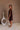 Brenna Brown Scarf Draped Mini Dress- full body side view