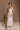 Gracie Taupe & White Stripe Midi Dress- full front view