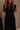 Olivia Black Cinched Midi Dress- close up front view
