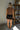 Leila Brown Bubble High Neck Tank - full body back view