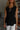 Amora Black Chain Detail Tank Top - close up front view