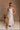 Gracie Taupe & White Stripe Midi Dress- front full view