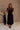 Olivia Black Cinched Midi Dress- full body view