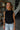 Leila Black Bubble High Neck Tank- front top view